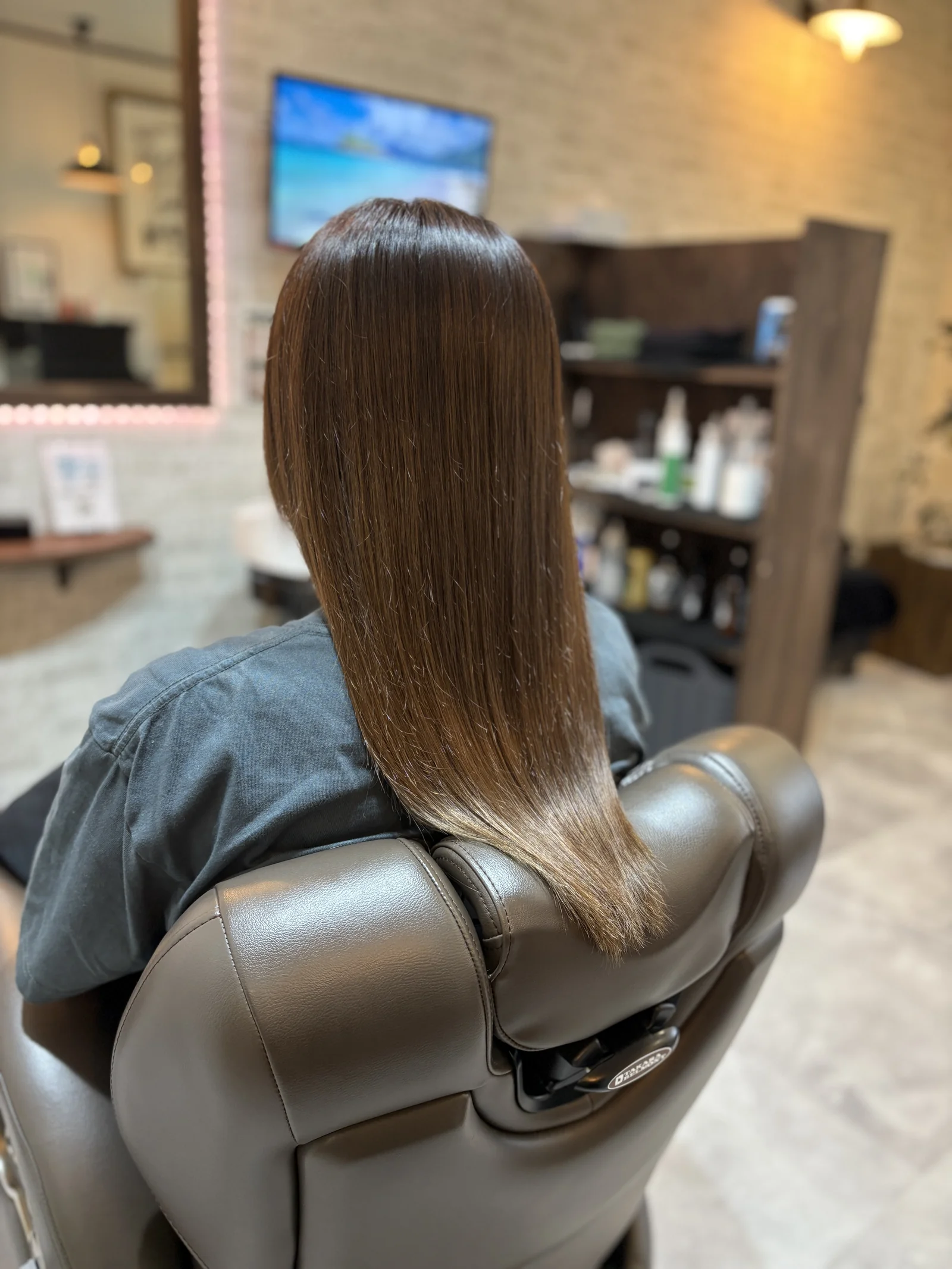 髪質改善トリートメントの仕上がり ロングヘアのツヤ